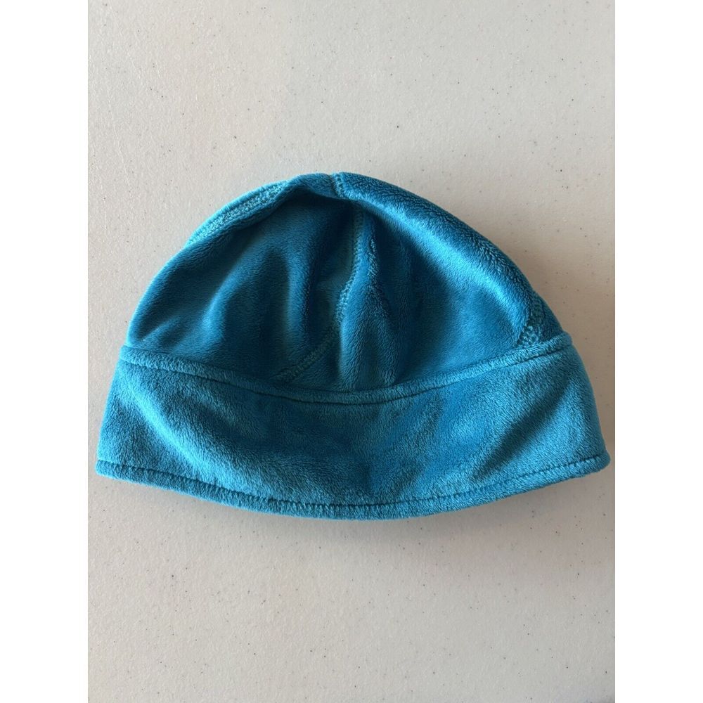 Land's End Teal Fleece Velour Winter Hat Beanie Cap Youth Size Medium